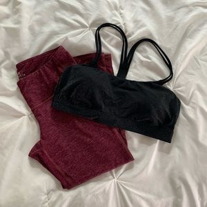 Black Shimmer Sports Bra